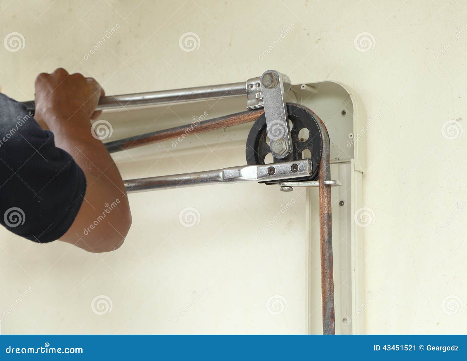 Technician Bending Length of Copper Pipe Stock Image Image of bender