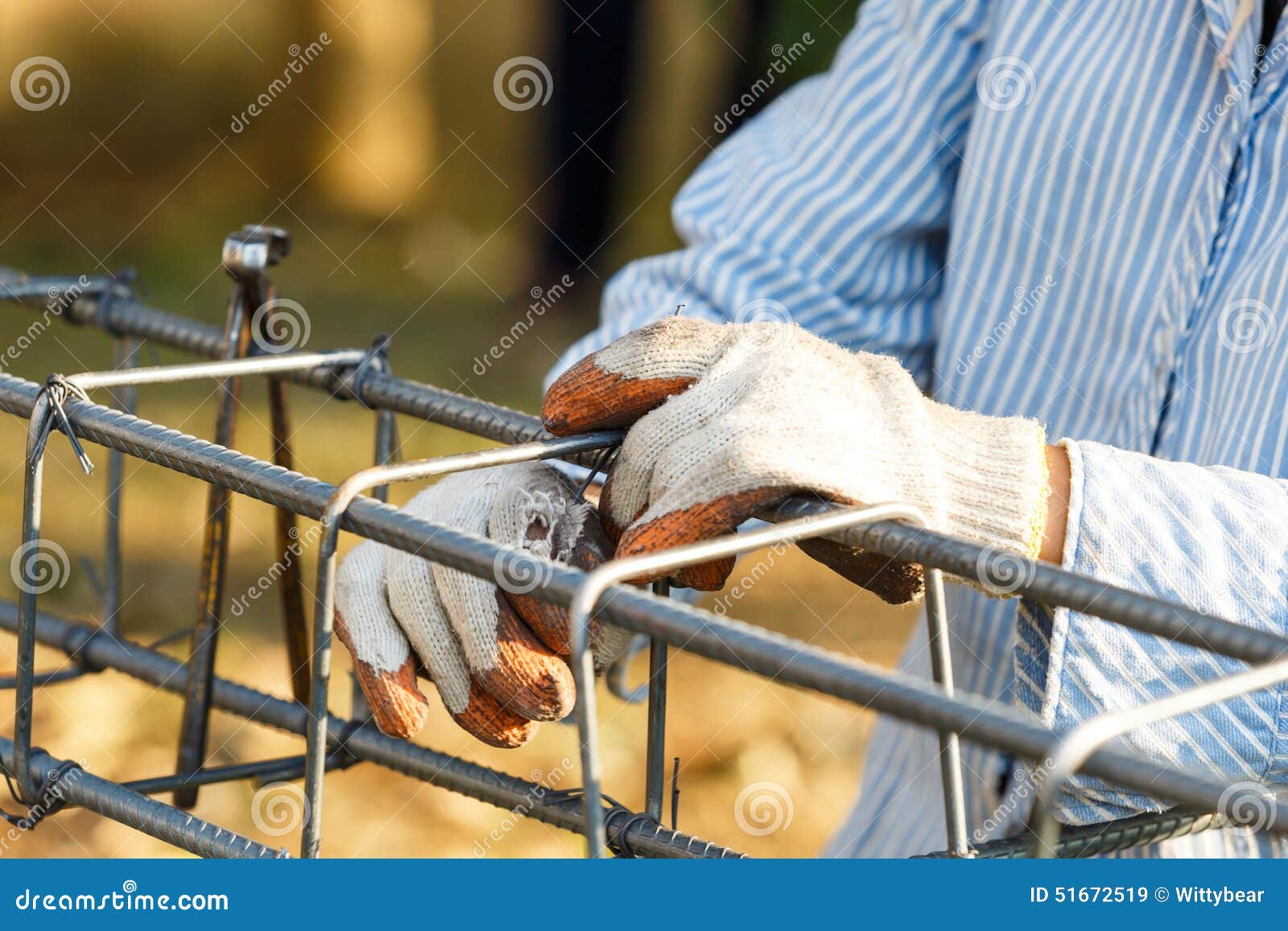 Technician Bundle Wire Steel Rod for Construction Job Stock Image