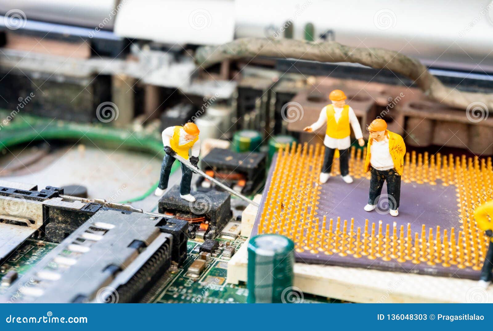 Technician Figurine Maintenance Team Model Repair Electronic Stock