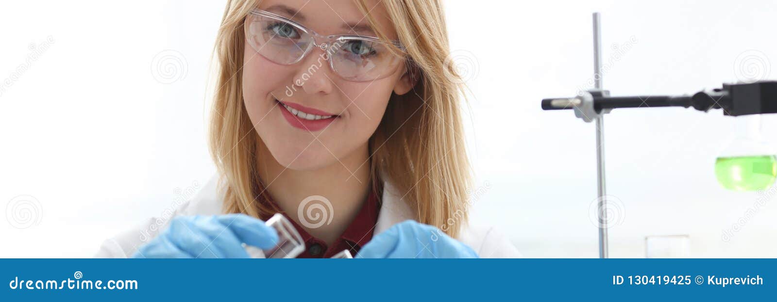 Technician Hold in Arms in Protective Gloves Stock Image - Image of ...