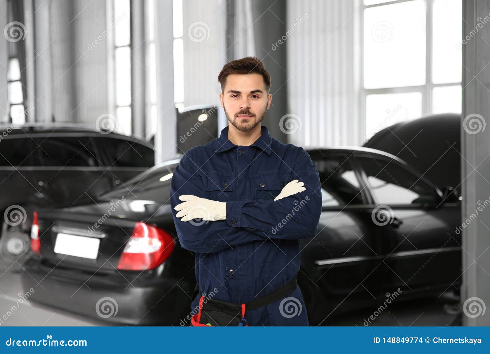 Auto Repair Nearby >> Technician Near Car At Automobile Repair Shop Stock Photo Auto Repair Nearby >> Technician Near Car At Automobile Repair Shop Stock Photo
