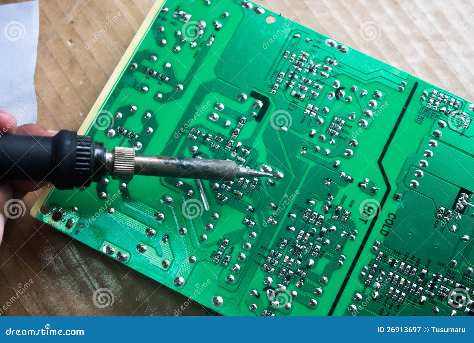 Technician Repairing a Television. Stock Image Image of maintenance
