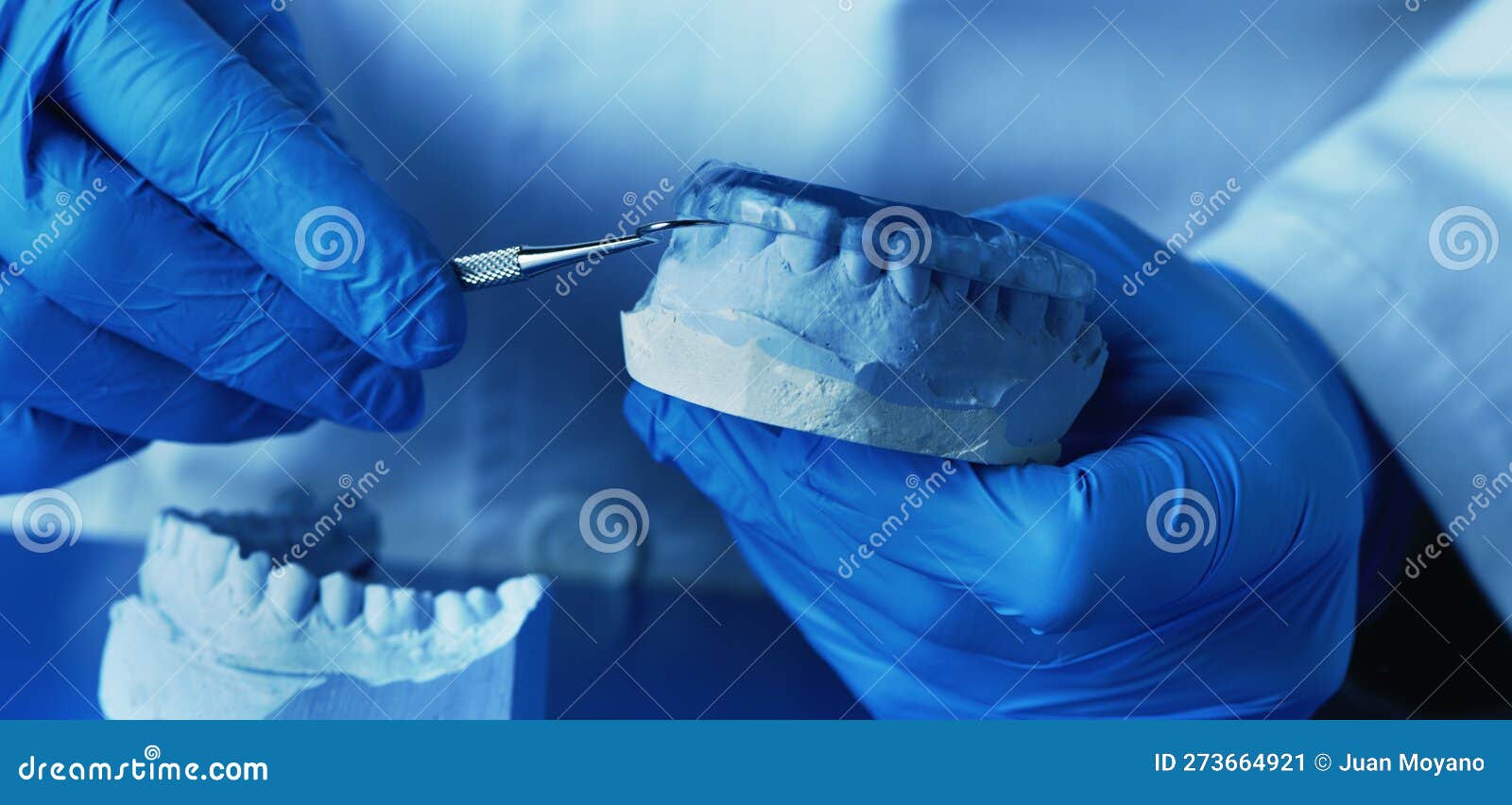 Adjusting an Occlusal Splint, Banner Format Stock Image Image of