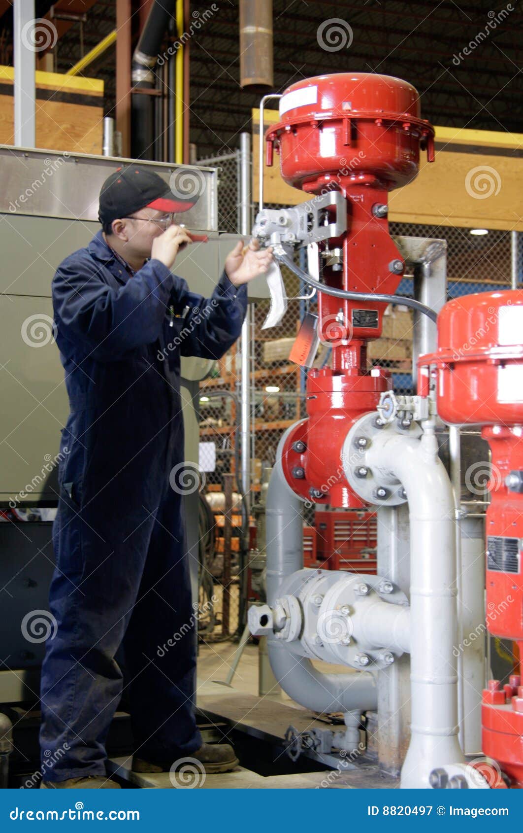 Technicians stock image. Image of industrial, pipe, pressure 8820497