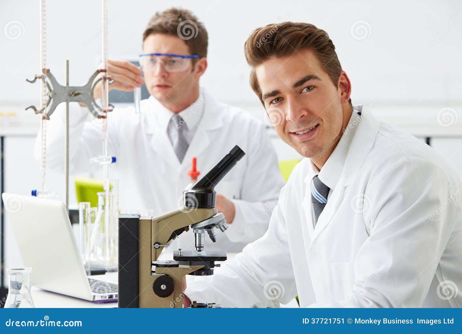 Technicians Carrying Out Research in Laboratory Stock Image Image of