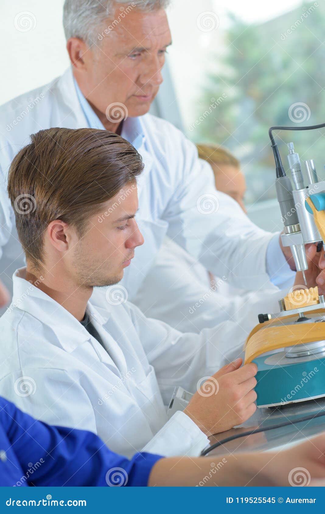 Technicians Working in Dental Laboratory Stock Image Image of