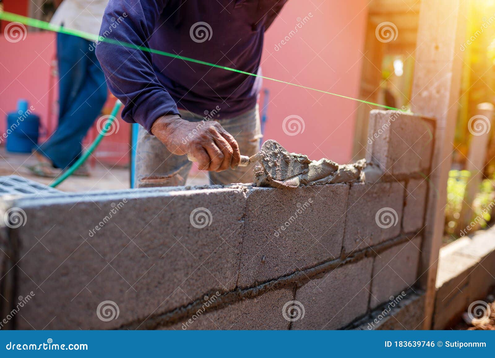 techniques for cement masonry for the construction of building wall