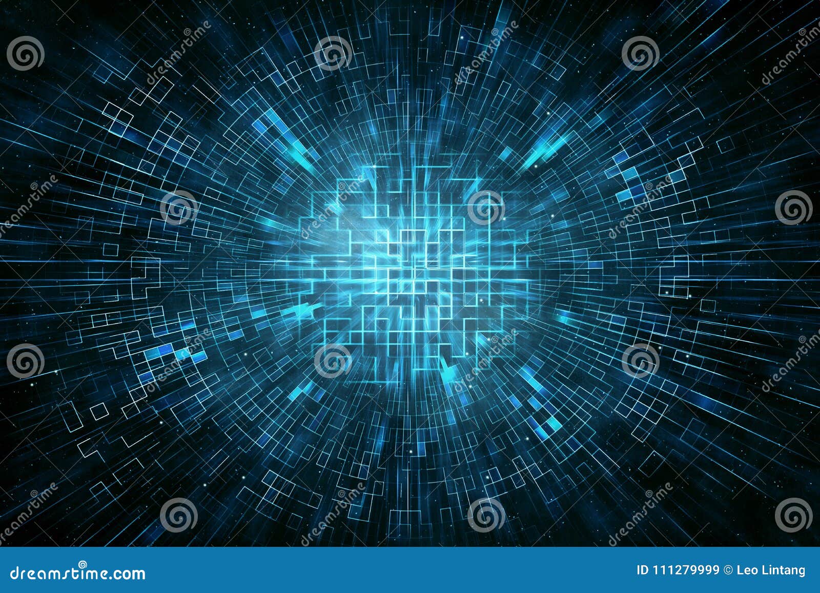 techno circle abstract background