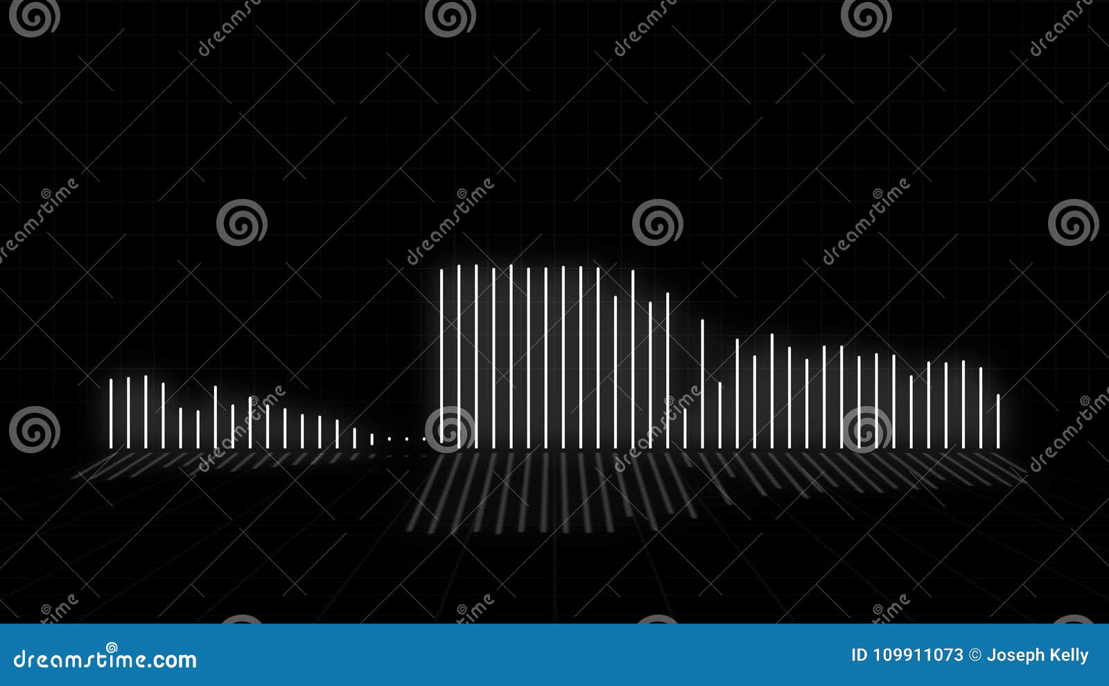 Techno Futuristic Retro Audio Meter Bar Background Playing