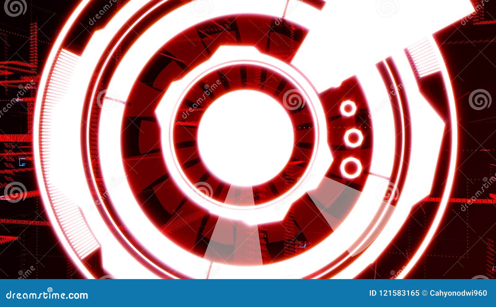 red circle animation by techno style