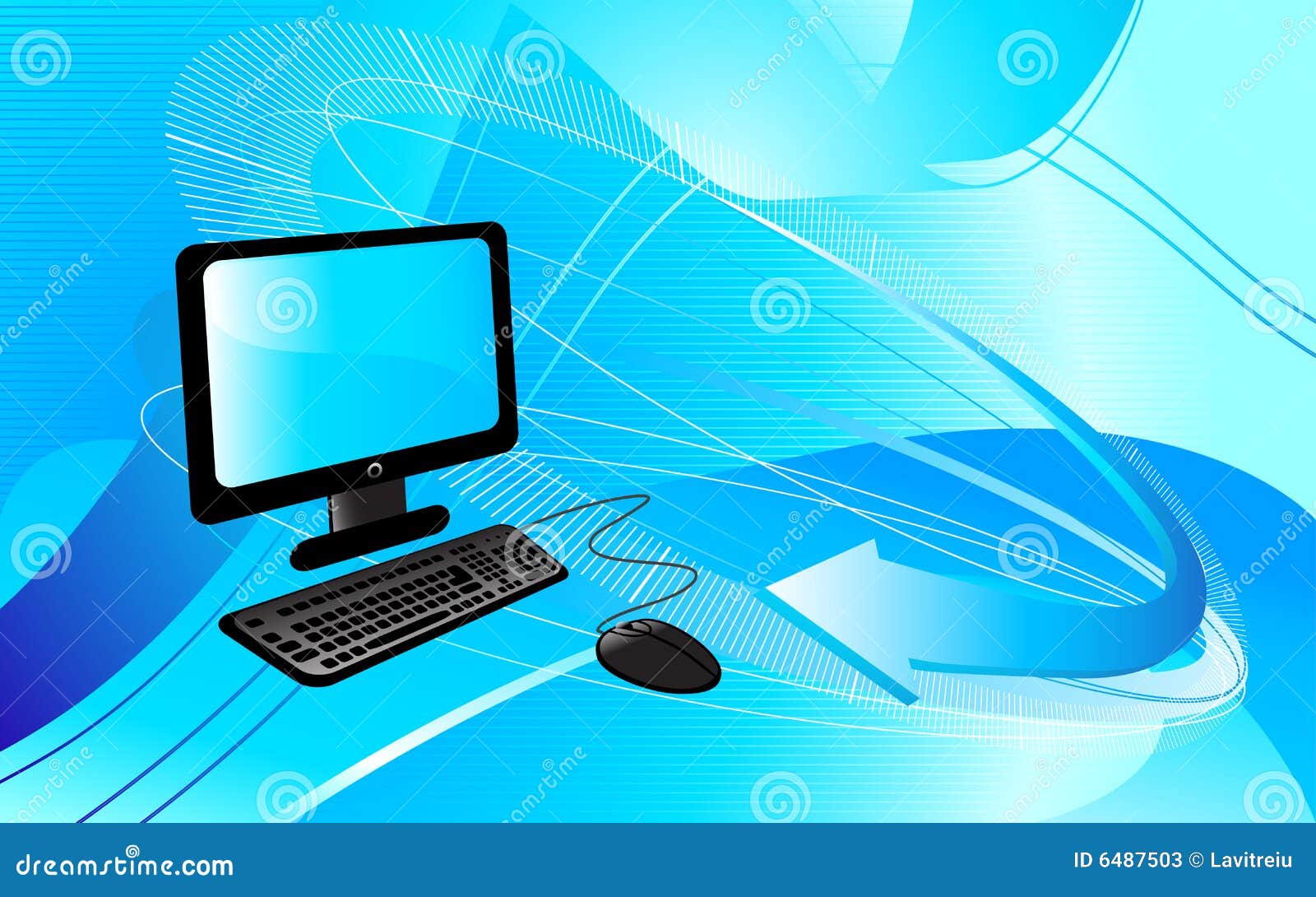 Technology computer stock vector. Illustration of global - 6487503