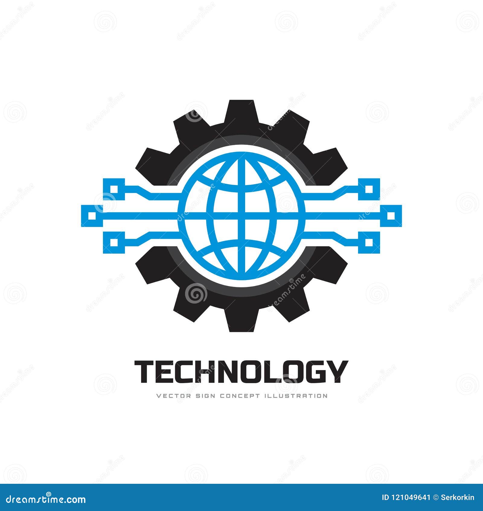 Technology Concept Business Logo Template Vector Illustration