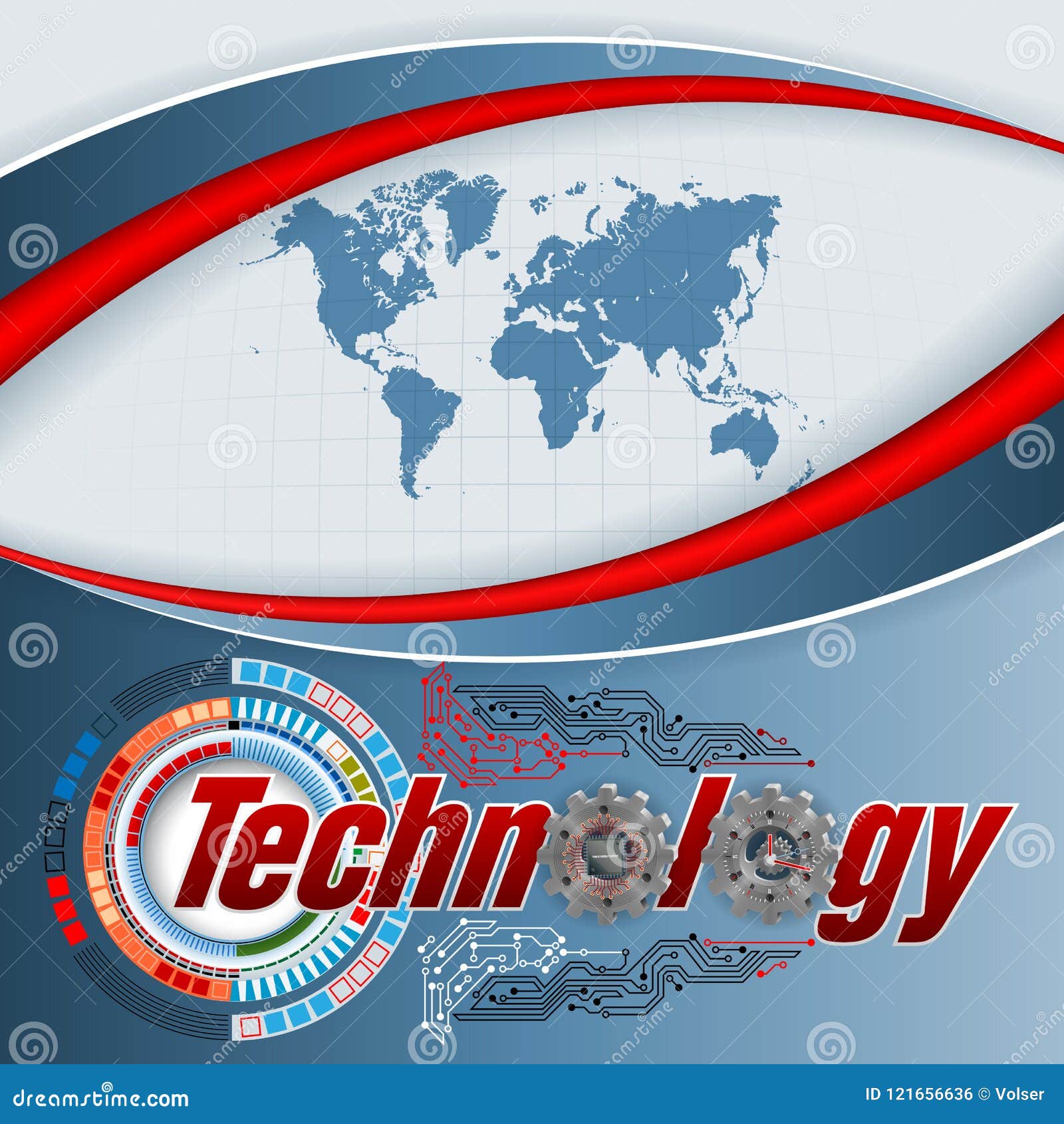 Technology, Direct Connections Stock Vector Illustration of