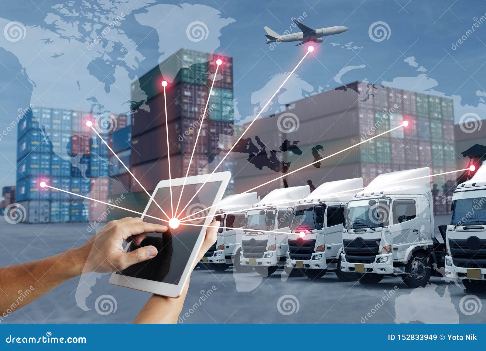 technology direct with logistics transportation with ai people and worldwide