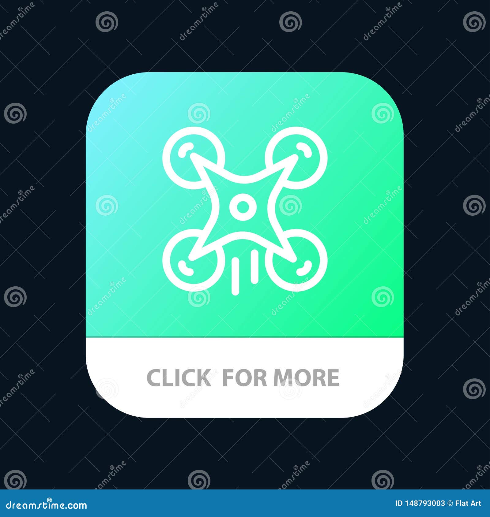 Technology, Drone, Camera, Image Mobile App Button. Android and IOS