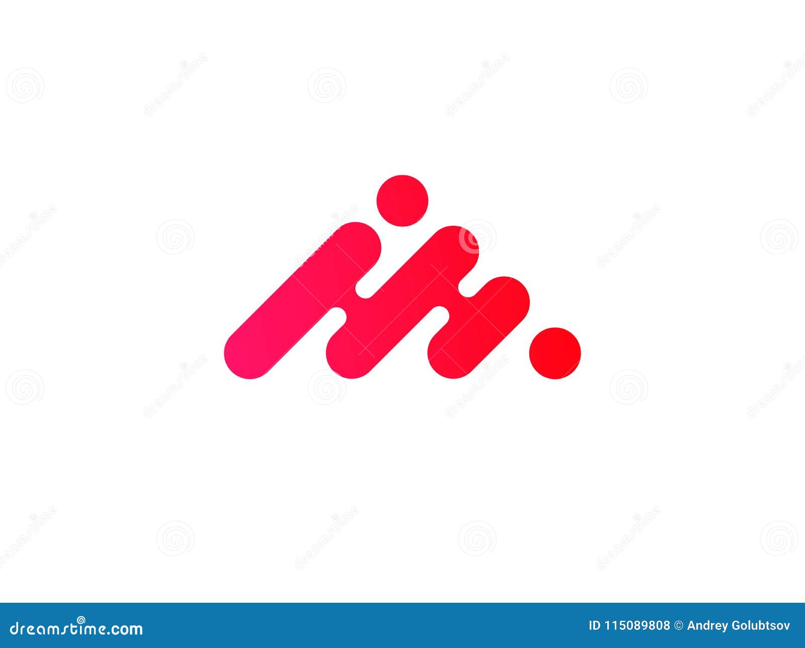 Technology Logo Triangle Vector Pyramid Flow Dot Stock Vector