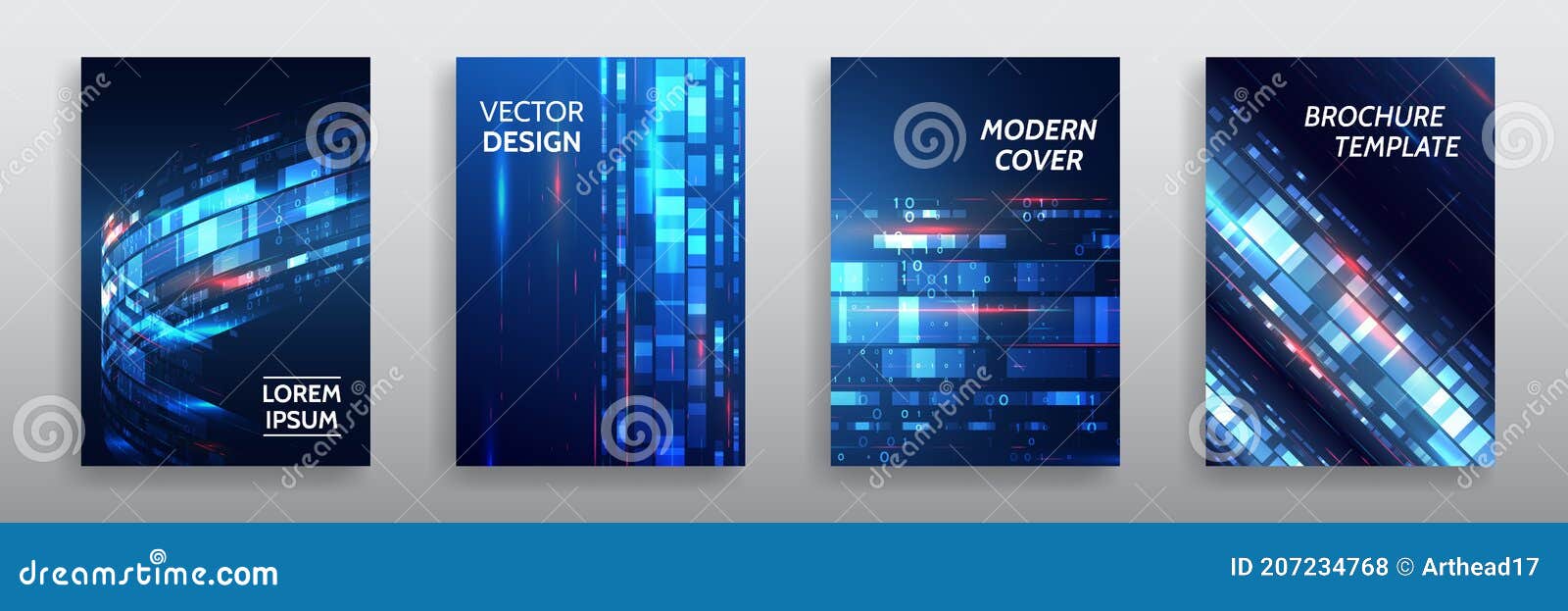 technology modern brochure templates. science and innovation hi-tech background. sci-fi flyer . set of futuristic business