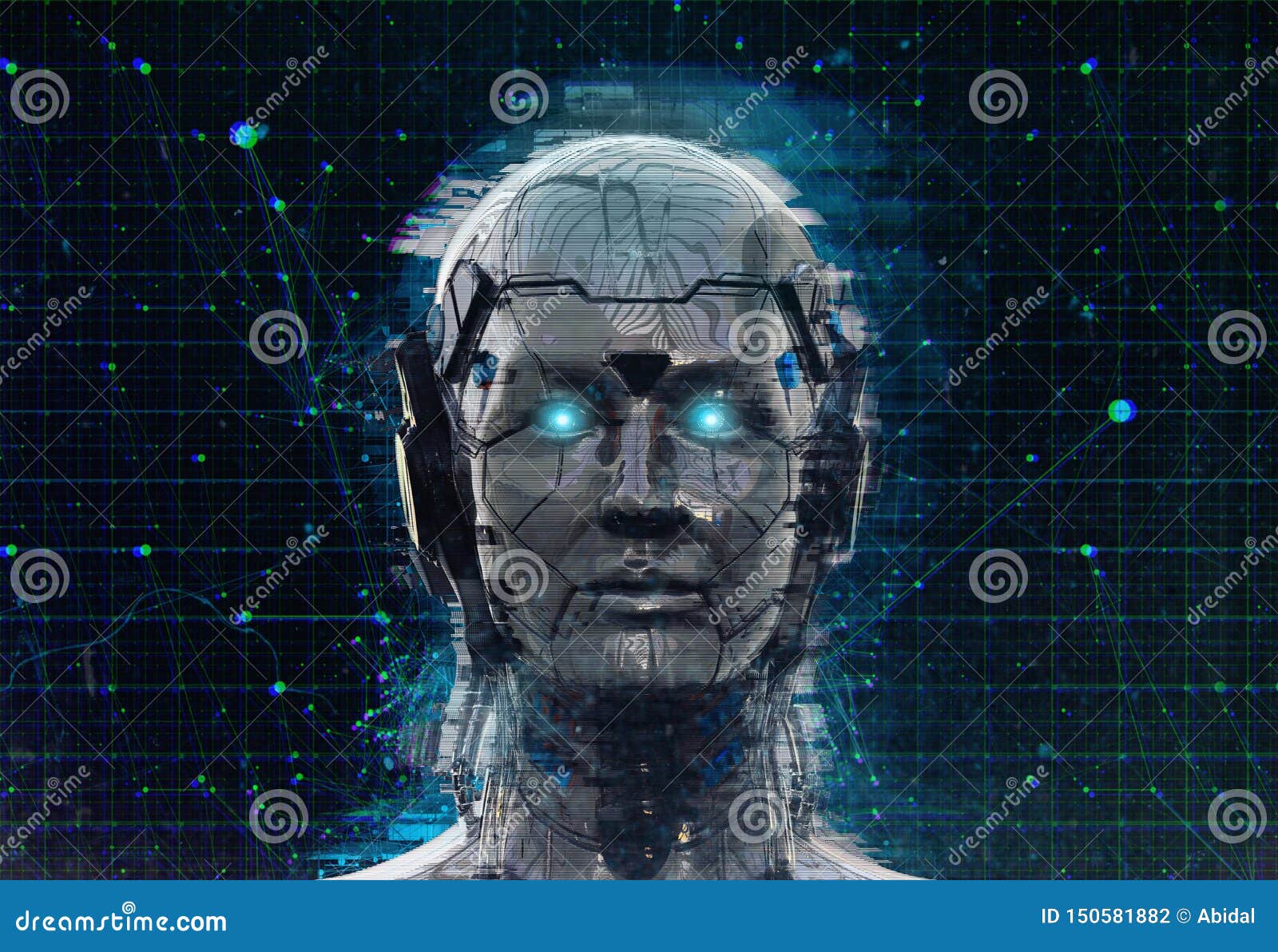 Scifi Woman Robot  Cyborg Android  Humanoid Artificial Intelligence  Wallpaper3D Render Stock Photo Picture And Royalty Free Image Image  134751600