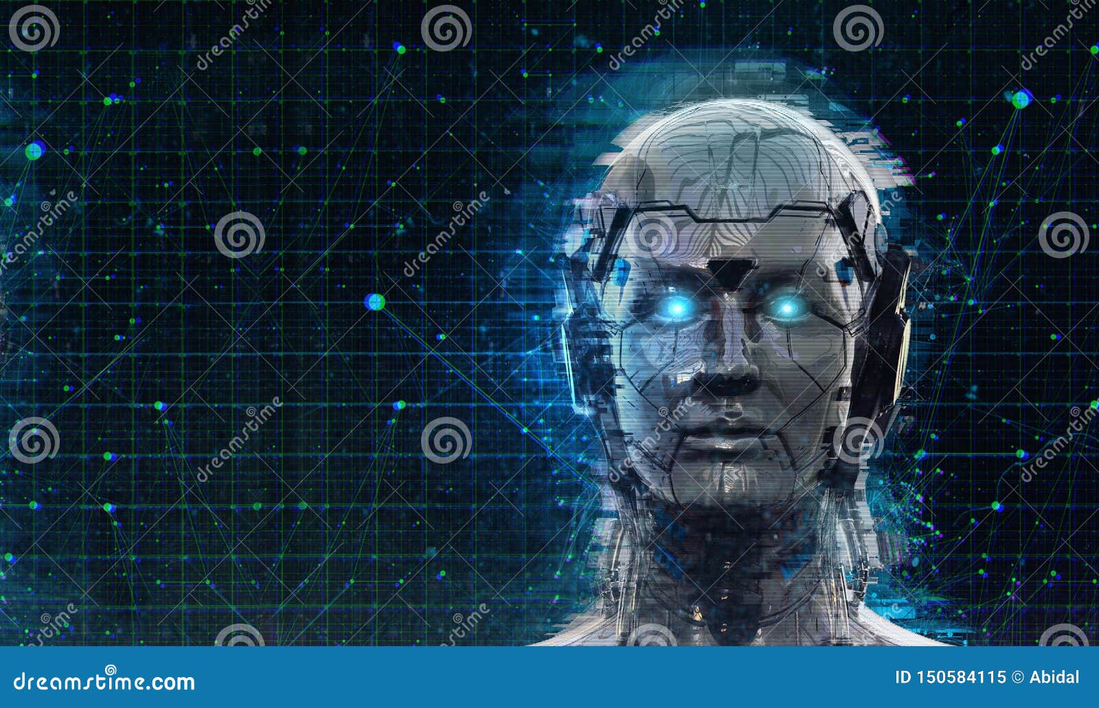 Technology Robot Sci Woman Cyborg Android Background Humanoid Artificial  Intelligence Stock Photo by abidal 275369004
