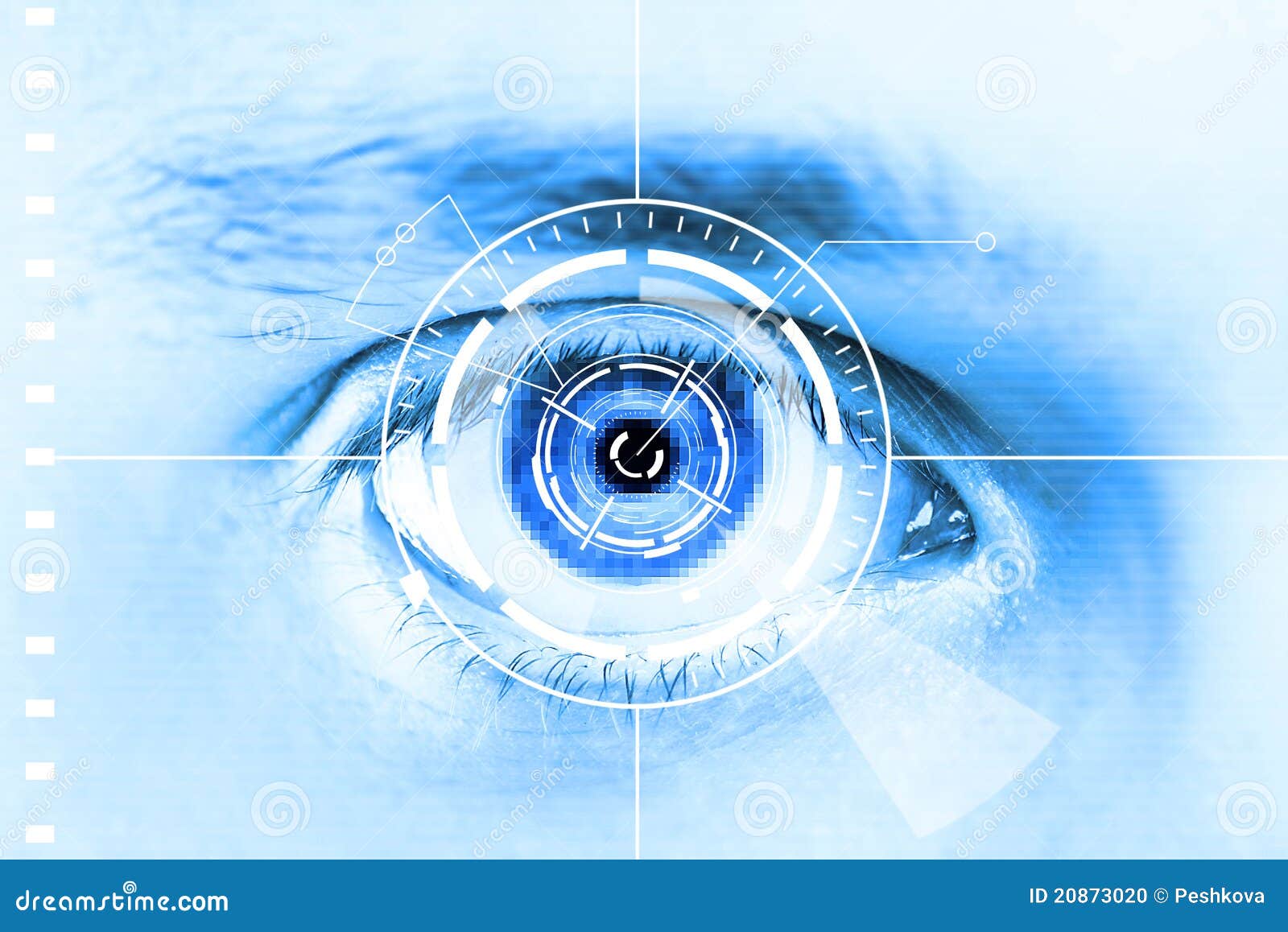 Technology Scan Eye For Security Or Identification Stock ...