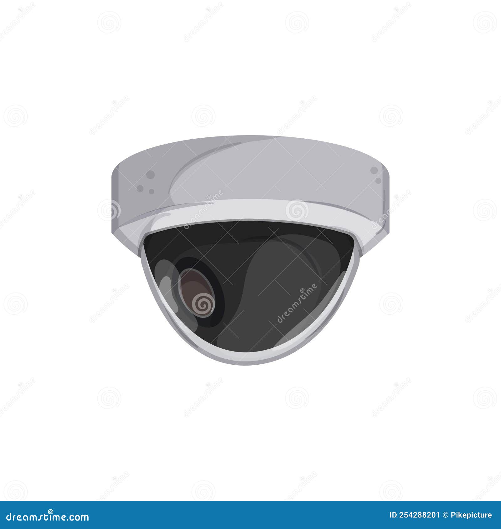 Technology Security Camera Cctv Cartoon Vector Illustration Stock