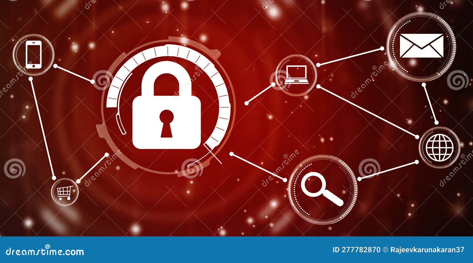 Technology Security Concept. Modern Safety Digital Background.Cyber