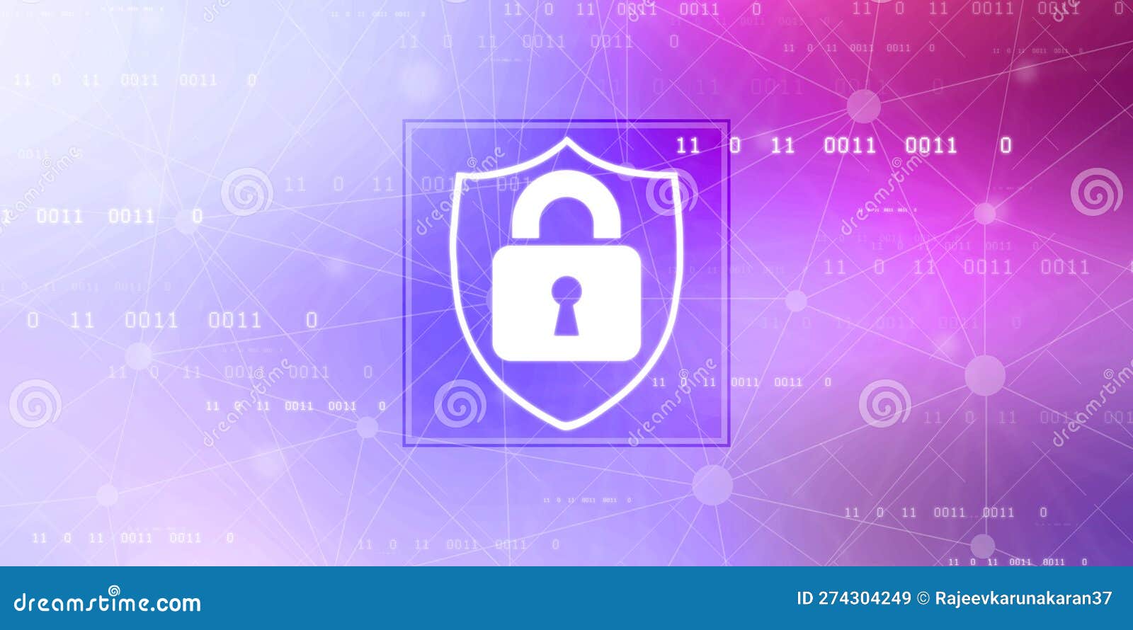 Technology Security Concept. Modern Safety Digital Background.Cyber