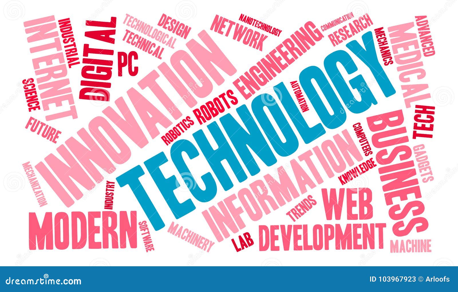 Technology Word Cloud stock illustration. Illustration of communication