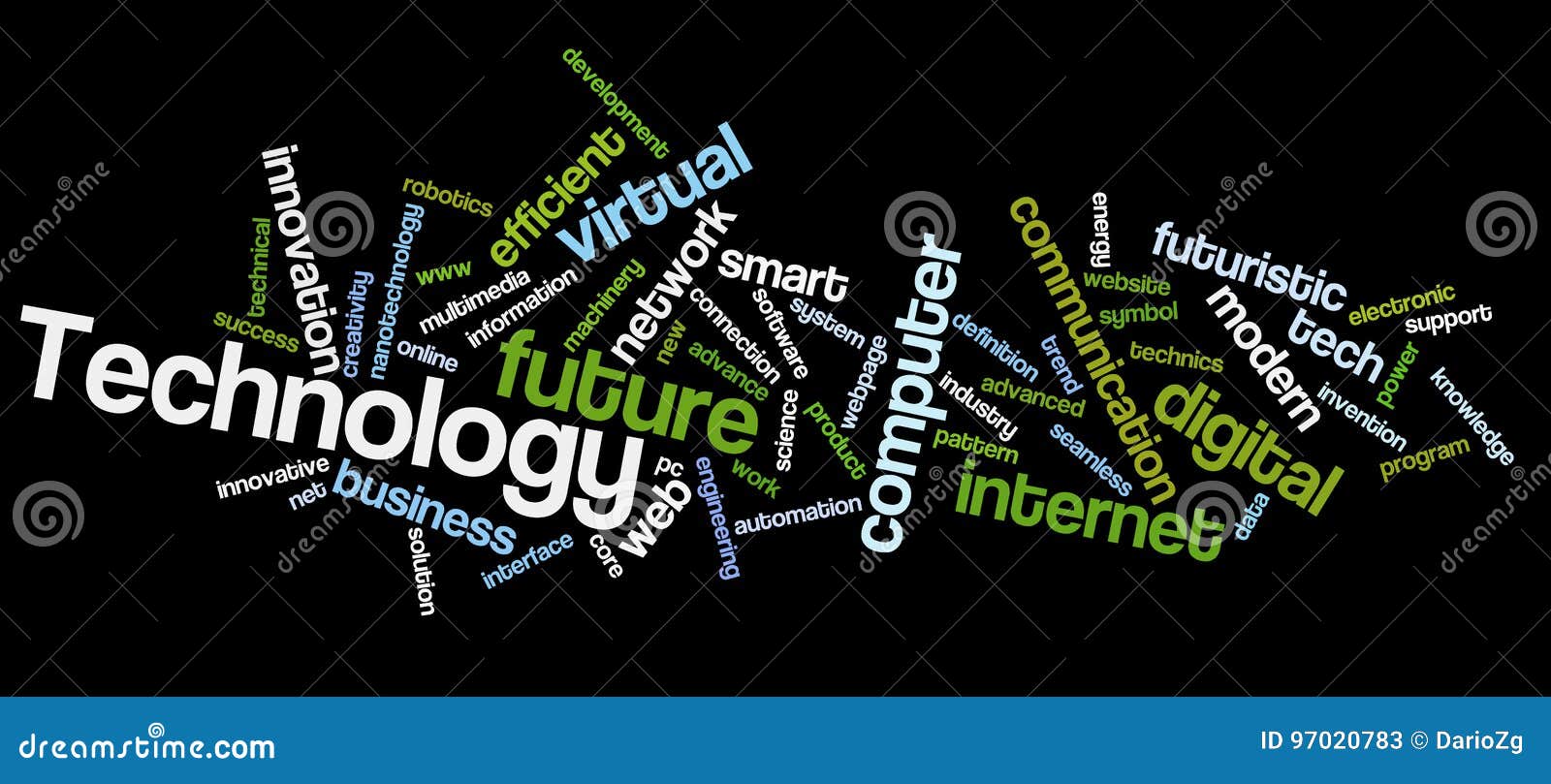Technology word cloud stock illustration. Illustration of engineering