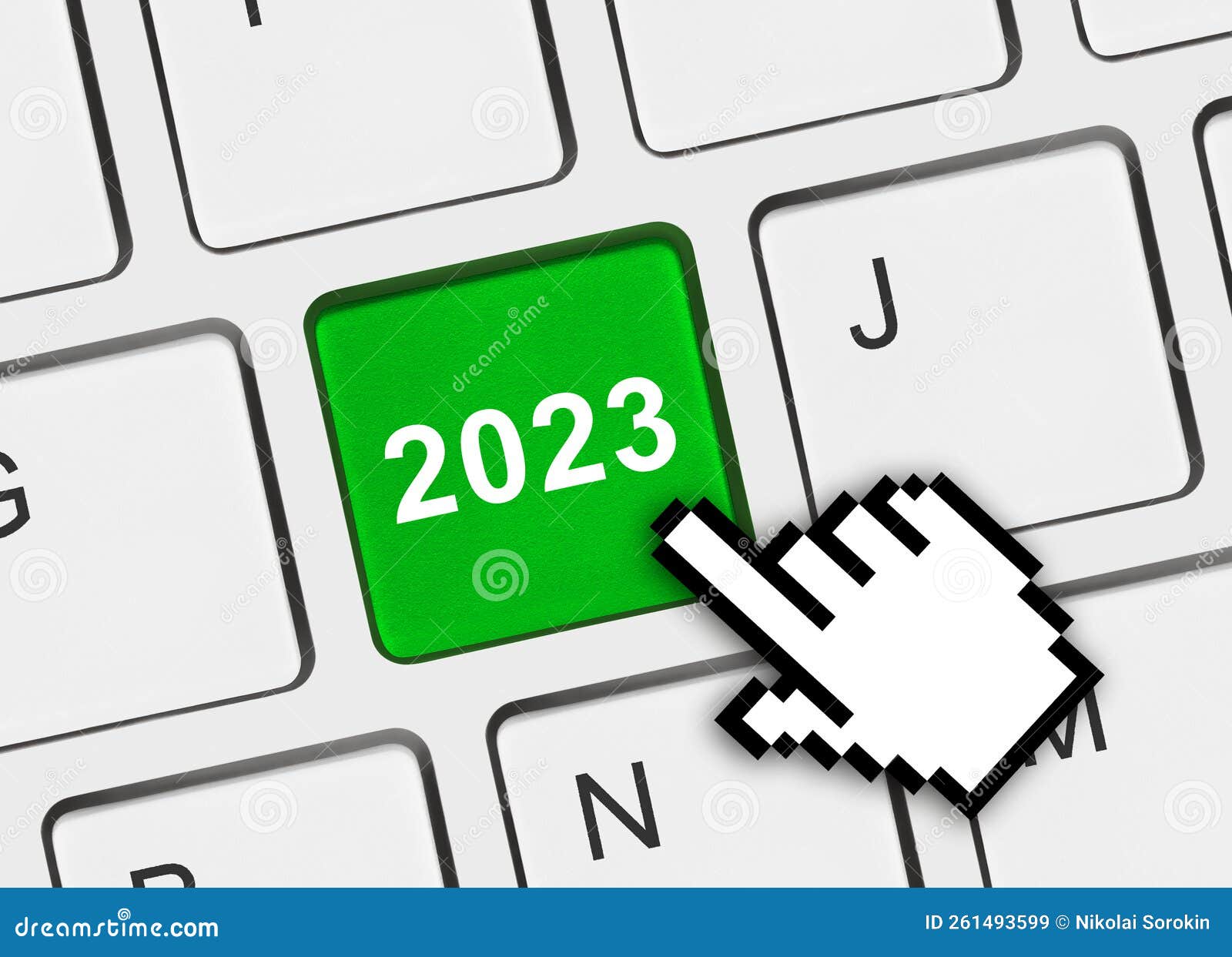 Foto de Número 2023 Em Um Teclado De Computador Imagem De Ano Novo Em Uma  Tecla Do Computador Enter e mais fotos de stock de 2023 - iStock