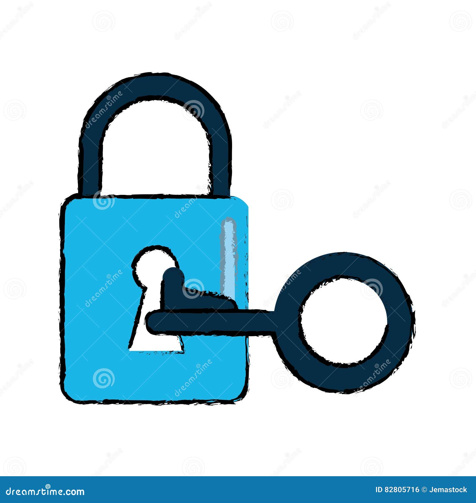 Tecnología De Sistema De Seguridad Dominante De Dibujo Del Candado  Ilustración del Vector - Ilustración de cerrado, teclado: 82805716