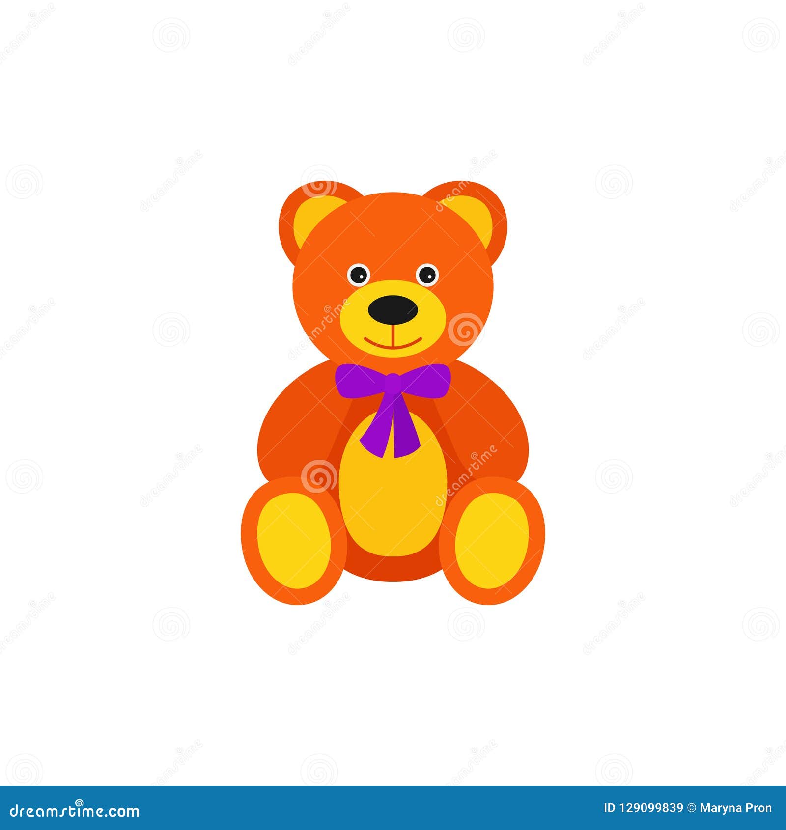 Teddy Bear Baby Toy In Flat Design Vector Cartoon Illustration Stock Vector Illustration Of Bright Cartoon