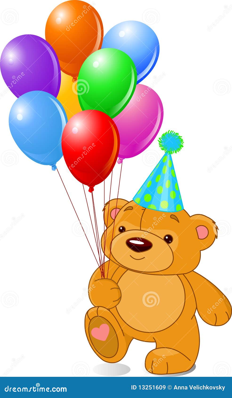 teddy bear with balloons free clipart - photo #22