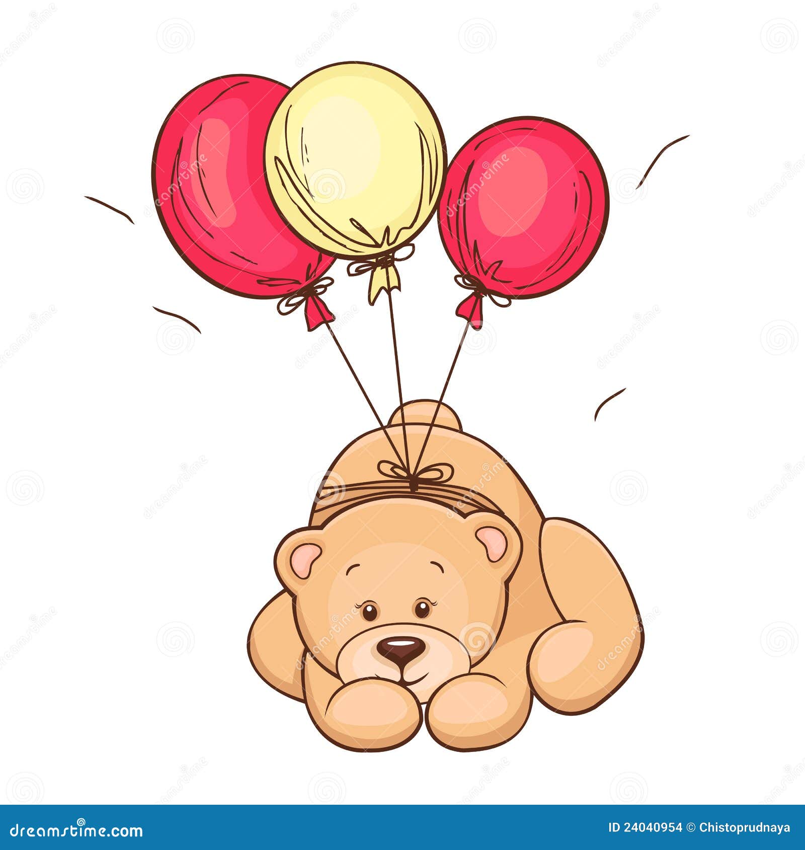 teddy bear holding balloons clipart - photo #15