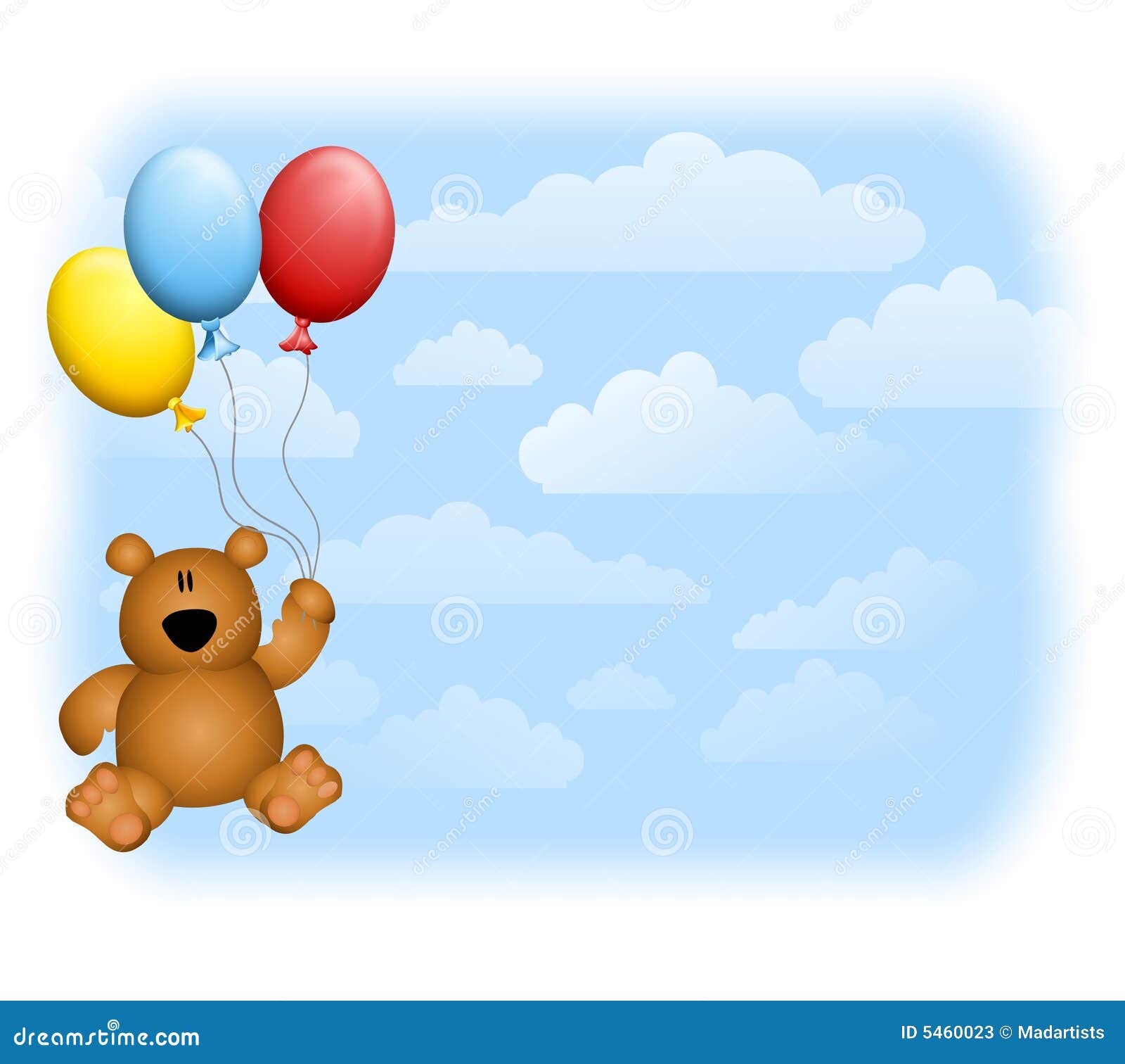 teddy bear holding balloons clipart - photo #37