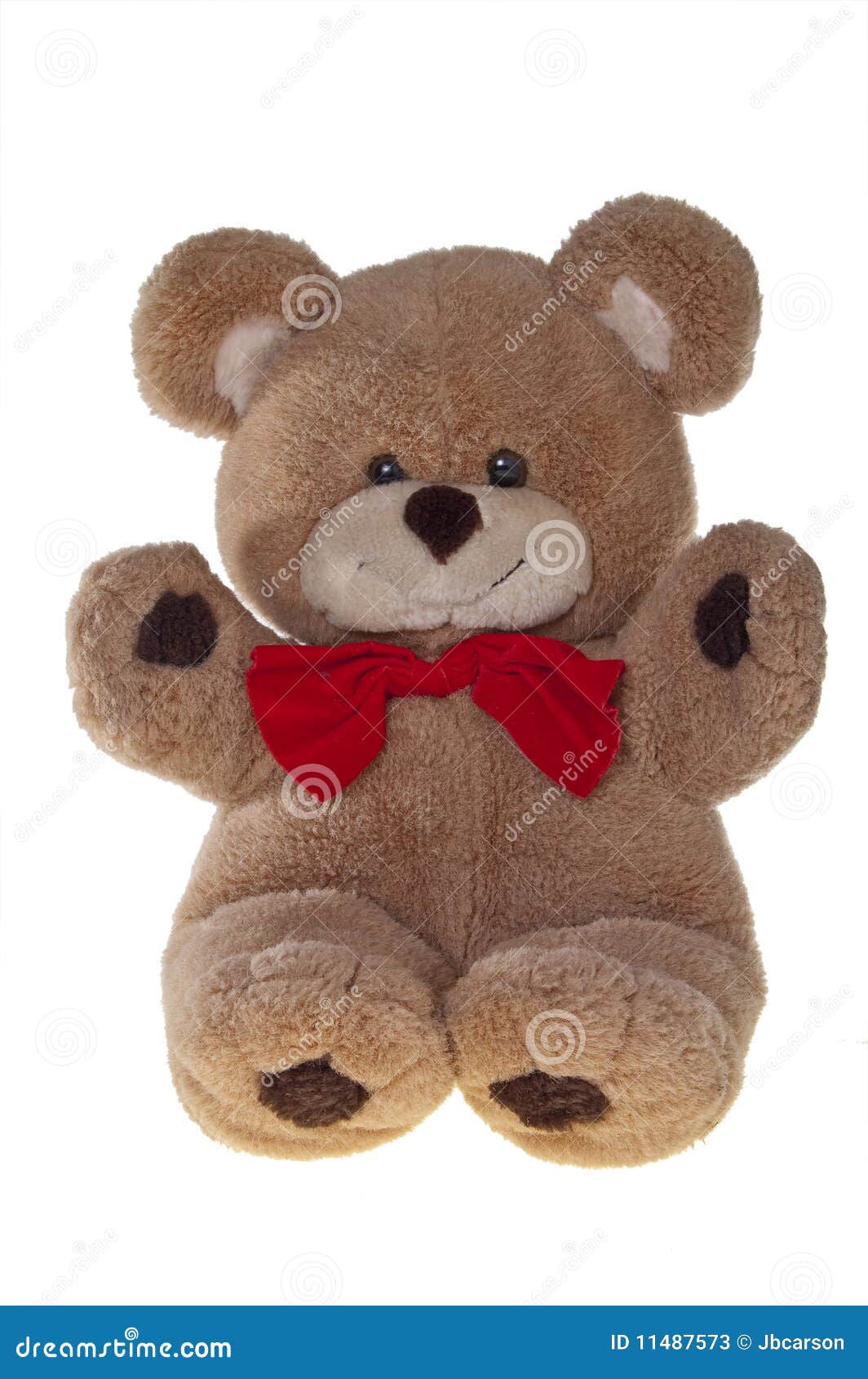 Teddy Bear With Bow Tie, Isolated On White Stock Photos - Image: 11487573
