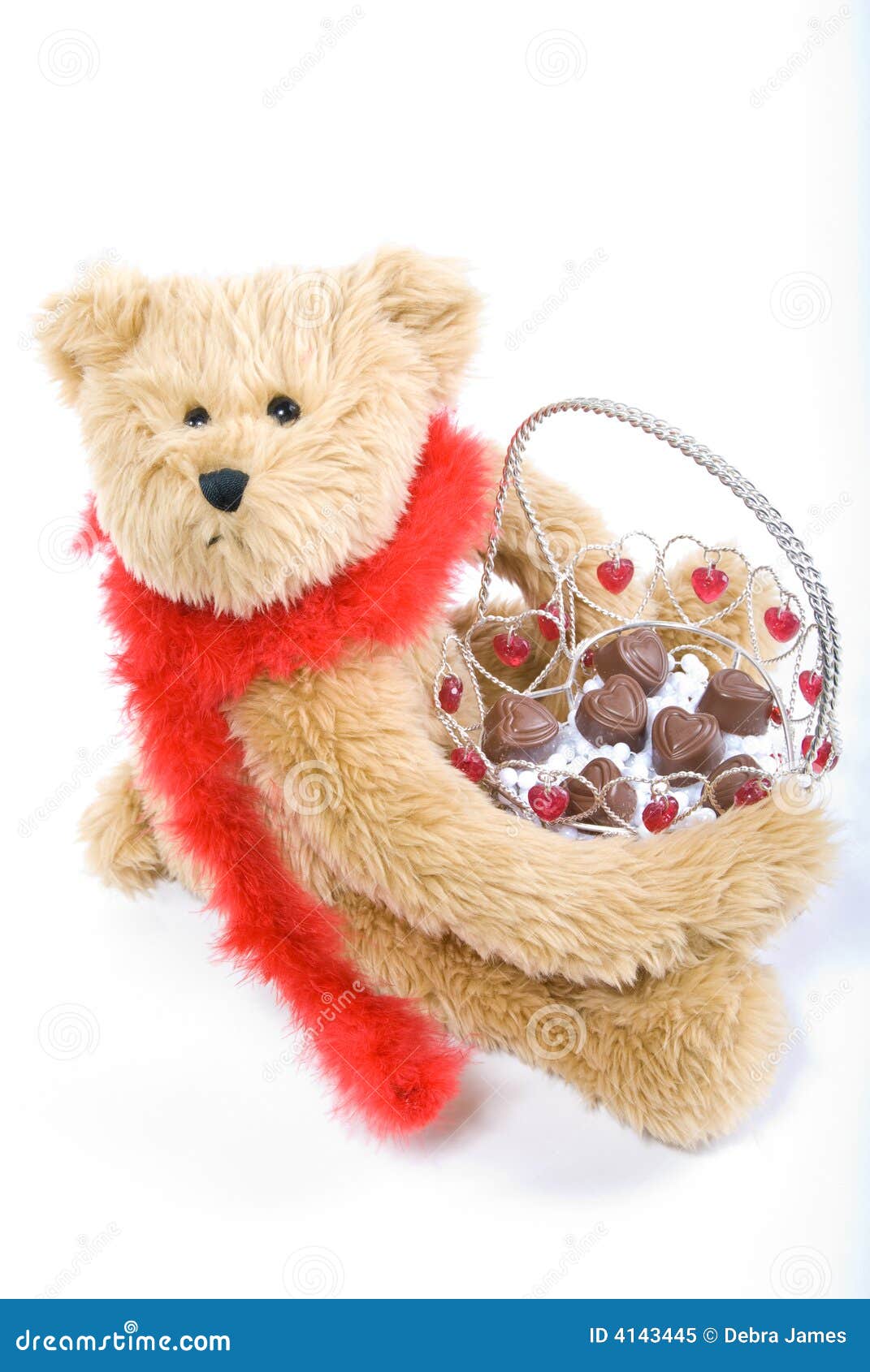 Teddy Bear And Chocolate Candy Royalty Free Stock Photo - Image: 4143445