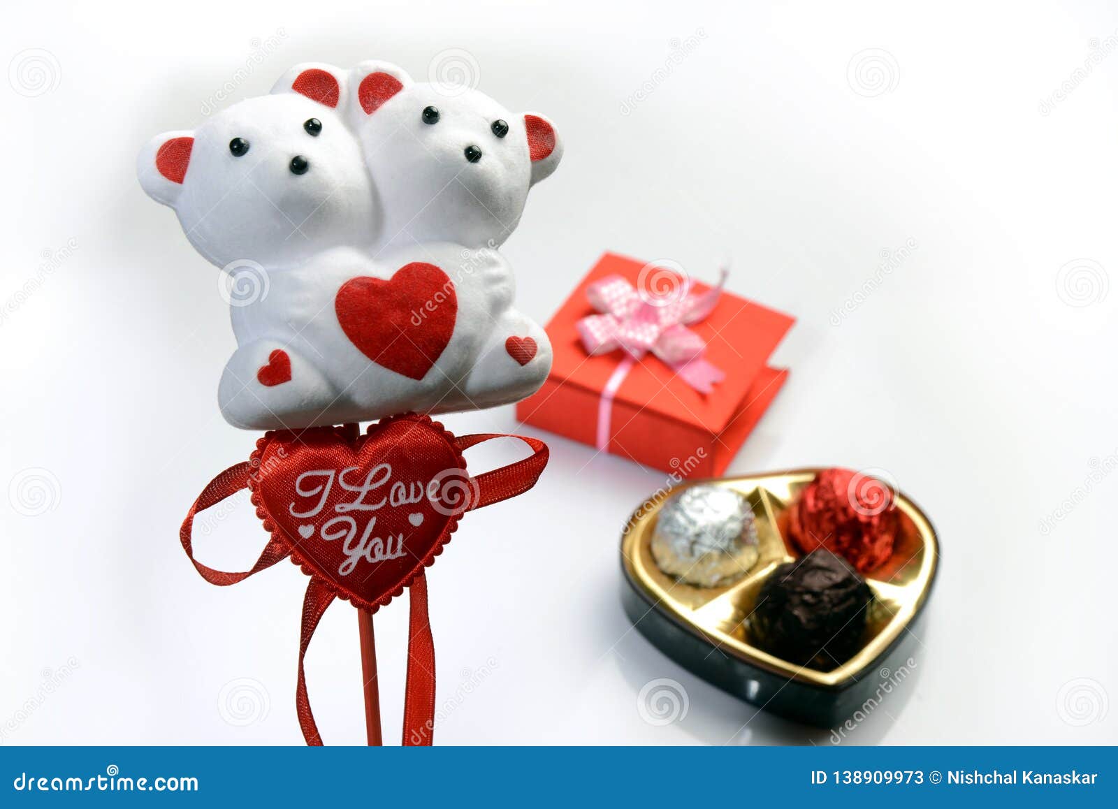 Teddy Bear Couple and Pen Chocolate, Love, Valentine Day Greeting ...