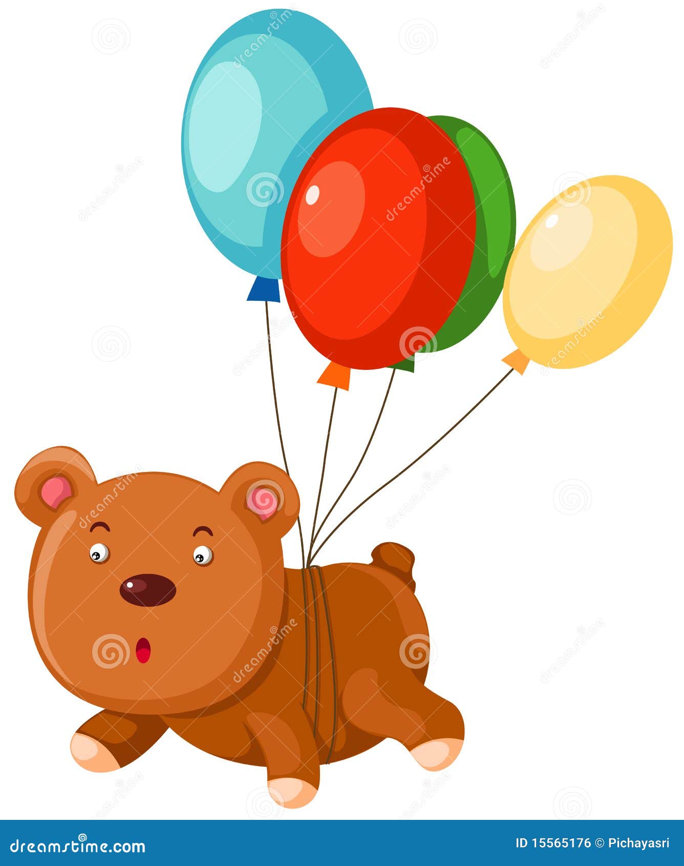 teddy bear with balloons free clipart - photo #32
