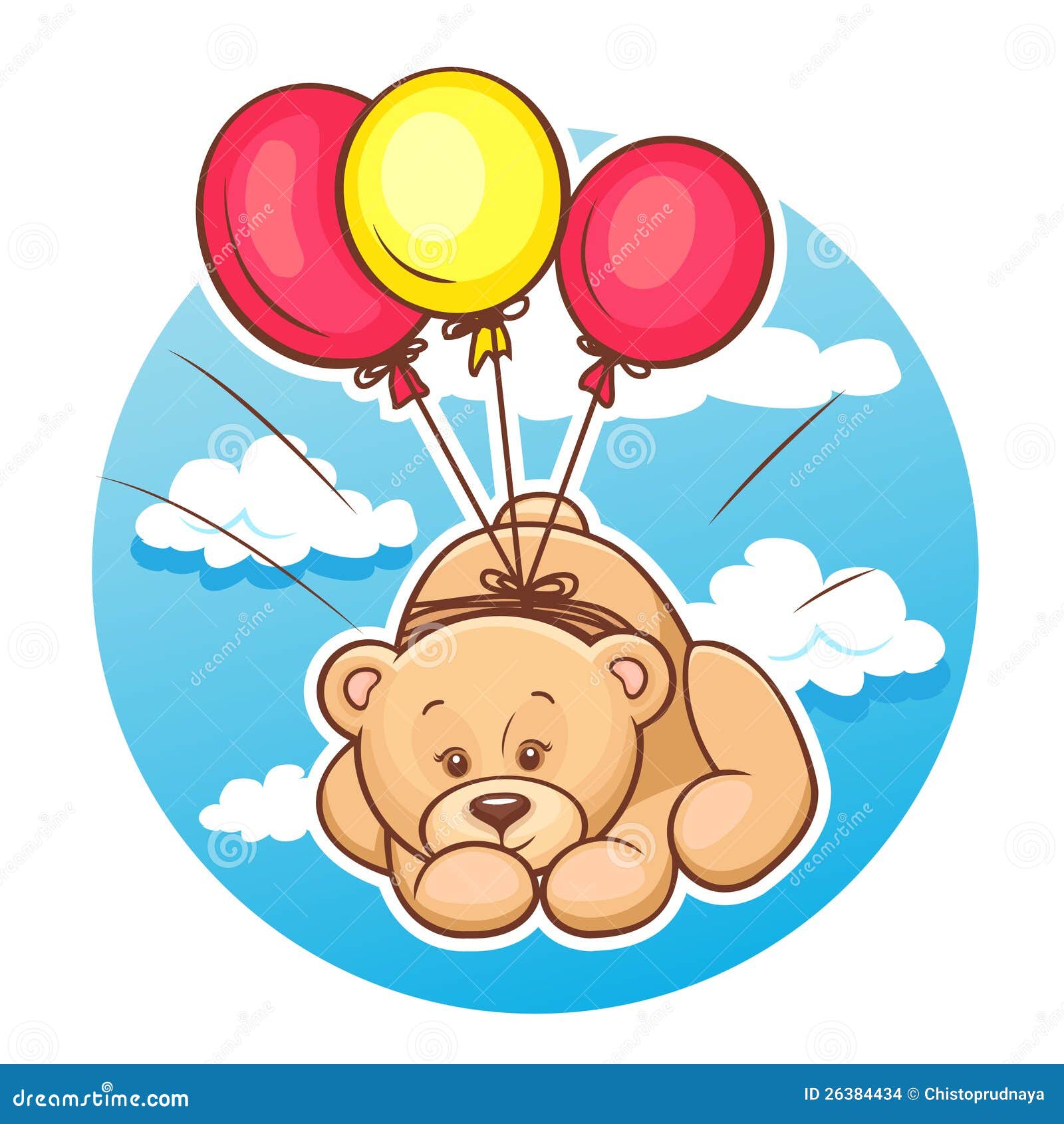 teddy bear holding balloons clipart - photo #19