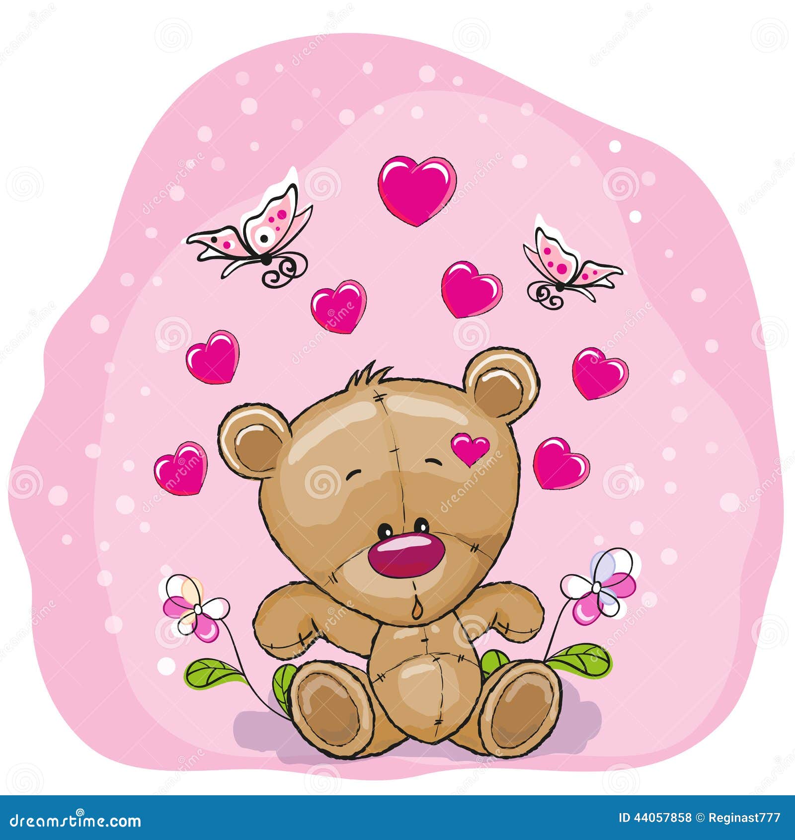 teddy bear with flowers clipart - photo #29