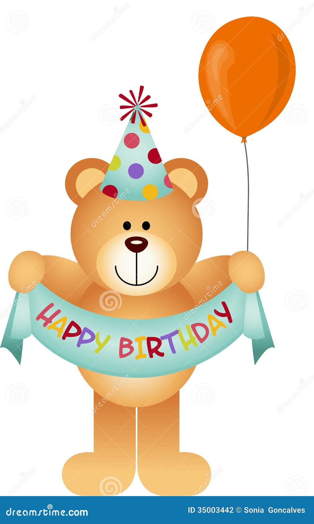 Teddy Bear Happy Birthday Stock Photography - Image: 35003442
