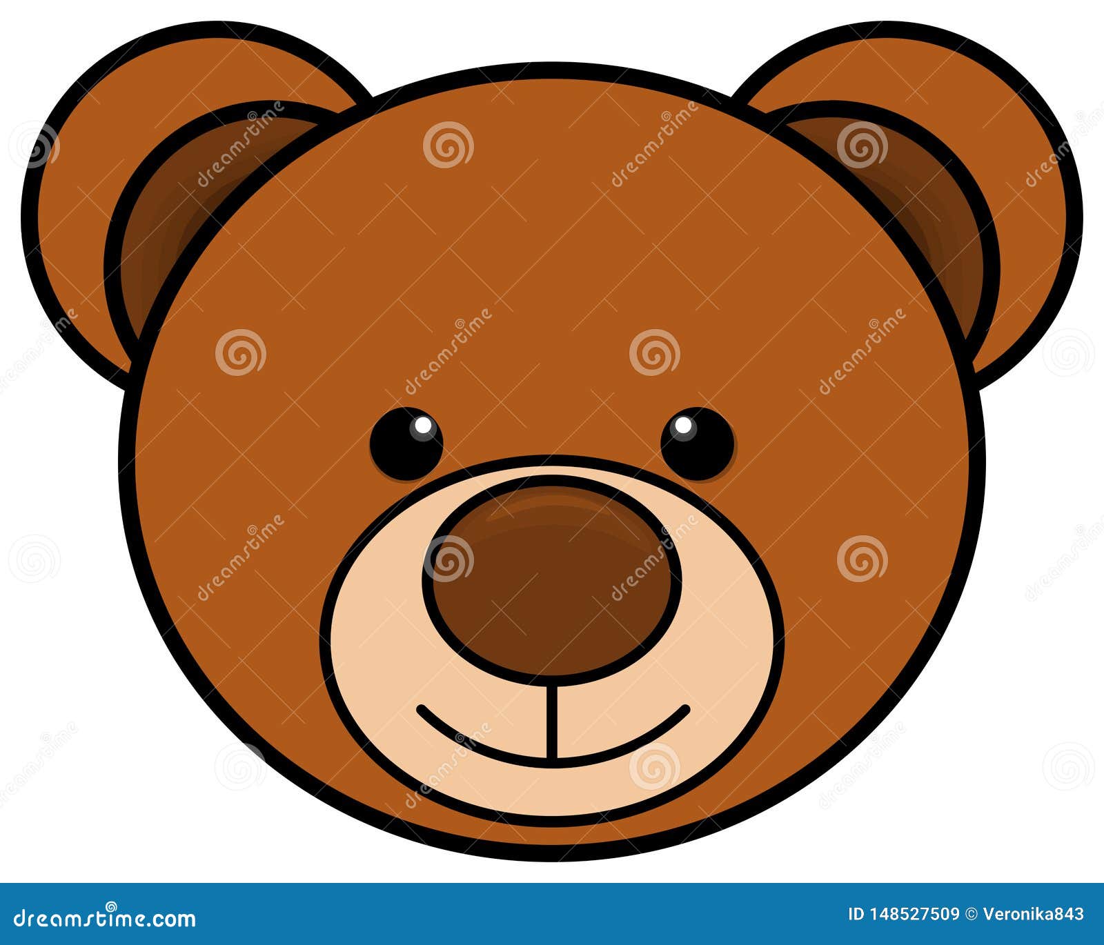Teddy Bear Head Icon. Cute Toy Clipart. Vector Illustration Stock Vector -  Illustration of drawing, animal: 148527509