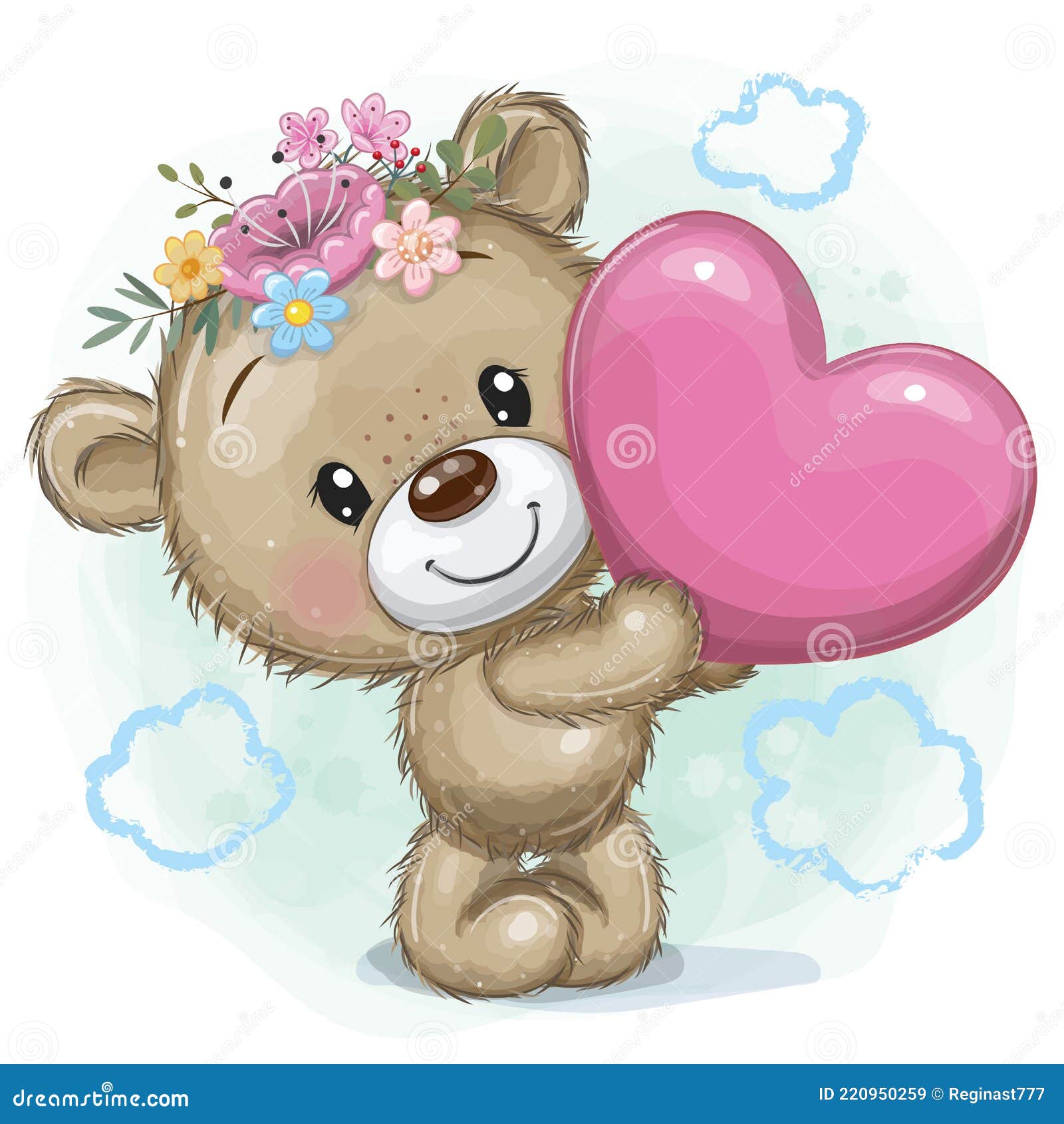 Teddy Bear With Balloons Clipart Transparent Background, Vector  Illustration Doodle Clip Art Teddy Bear Holding Heart Balloon, Heart Drawing,  Bear Drawing, Rat Drawing PNG Image For Free Download