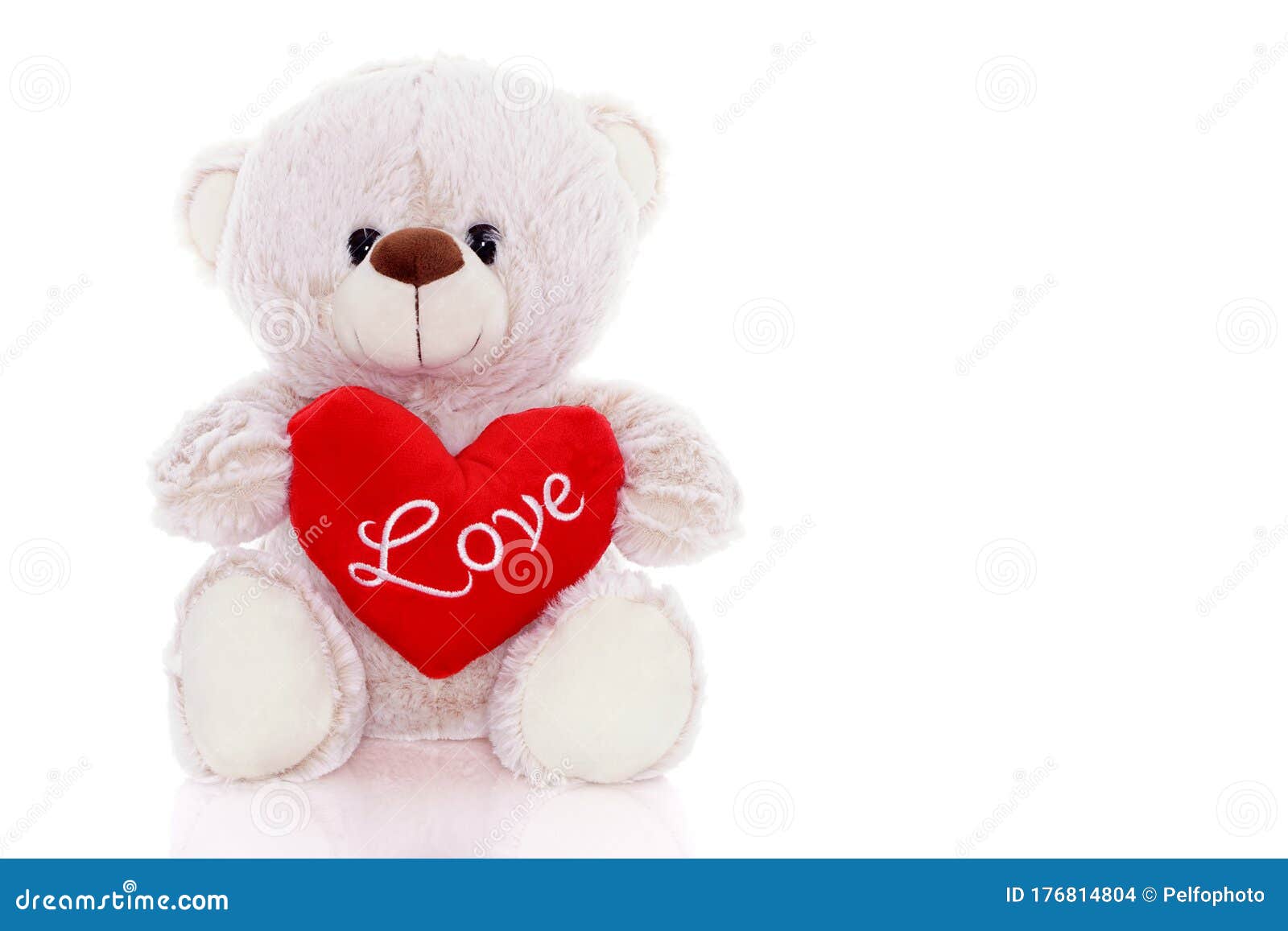 Teddy Bear with a Heart of Love Stock Photo Image of affection, baby