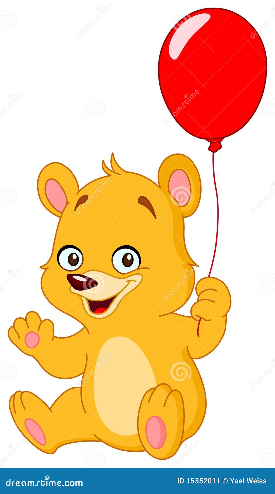 teddy bear holding balloons clipart - photo #6