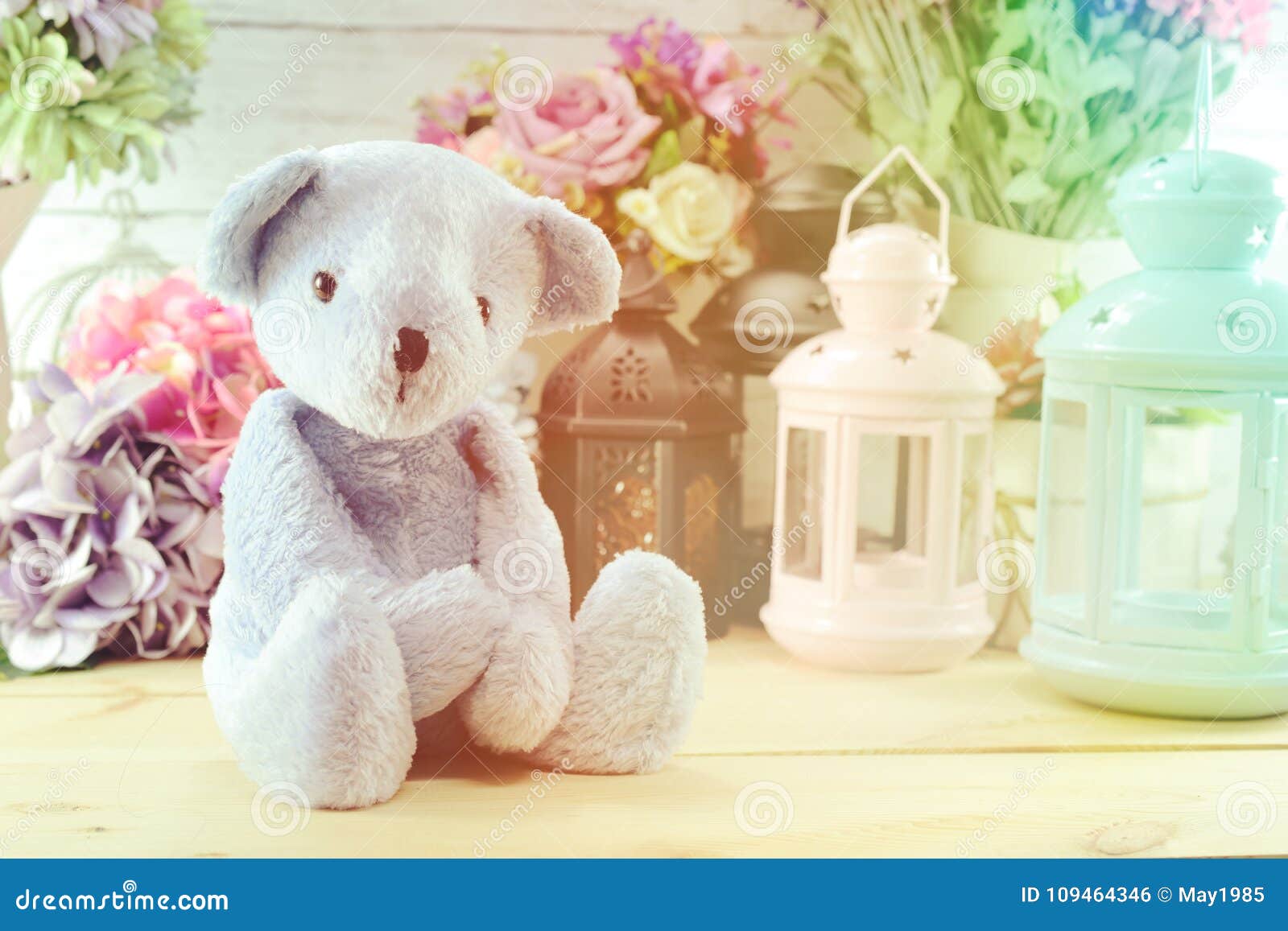Teddy Bear and Item for Home Decoration Object Stock Photo Image of