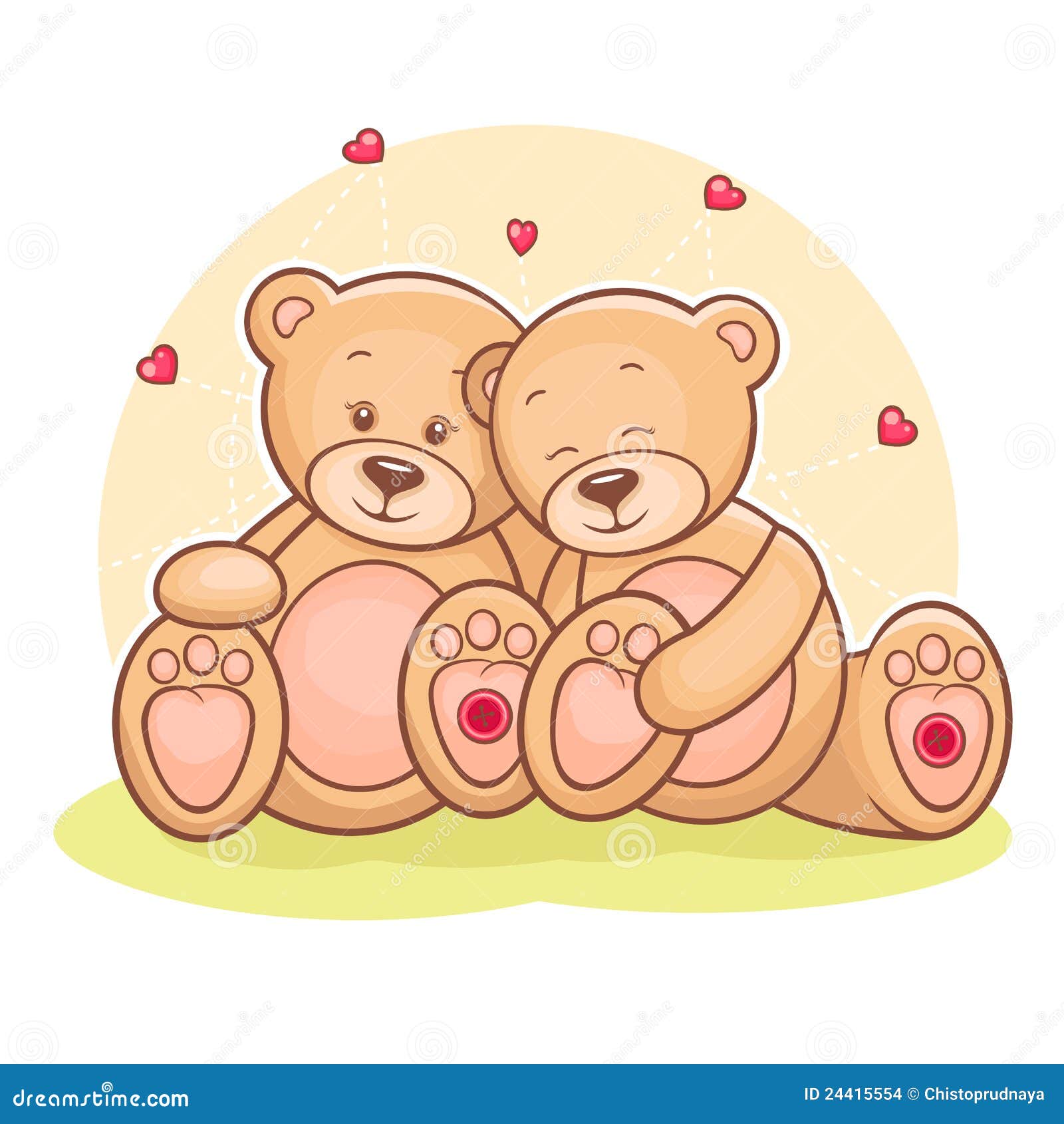 Teddy Bear love stock vector. Illustration of romantic - 24415554