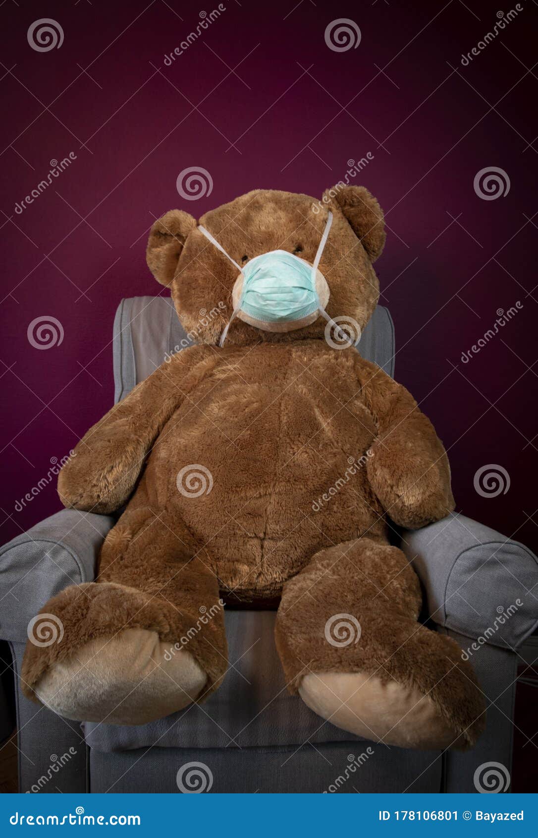 Teddy Bear in Protection Mask Stock Image Image of face, epidemic