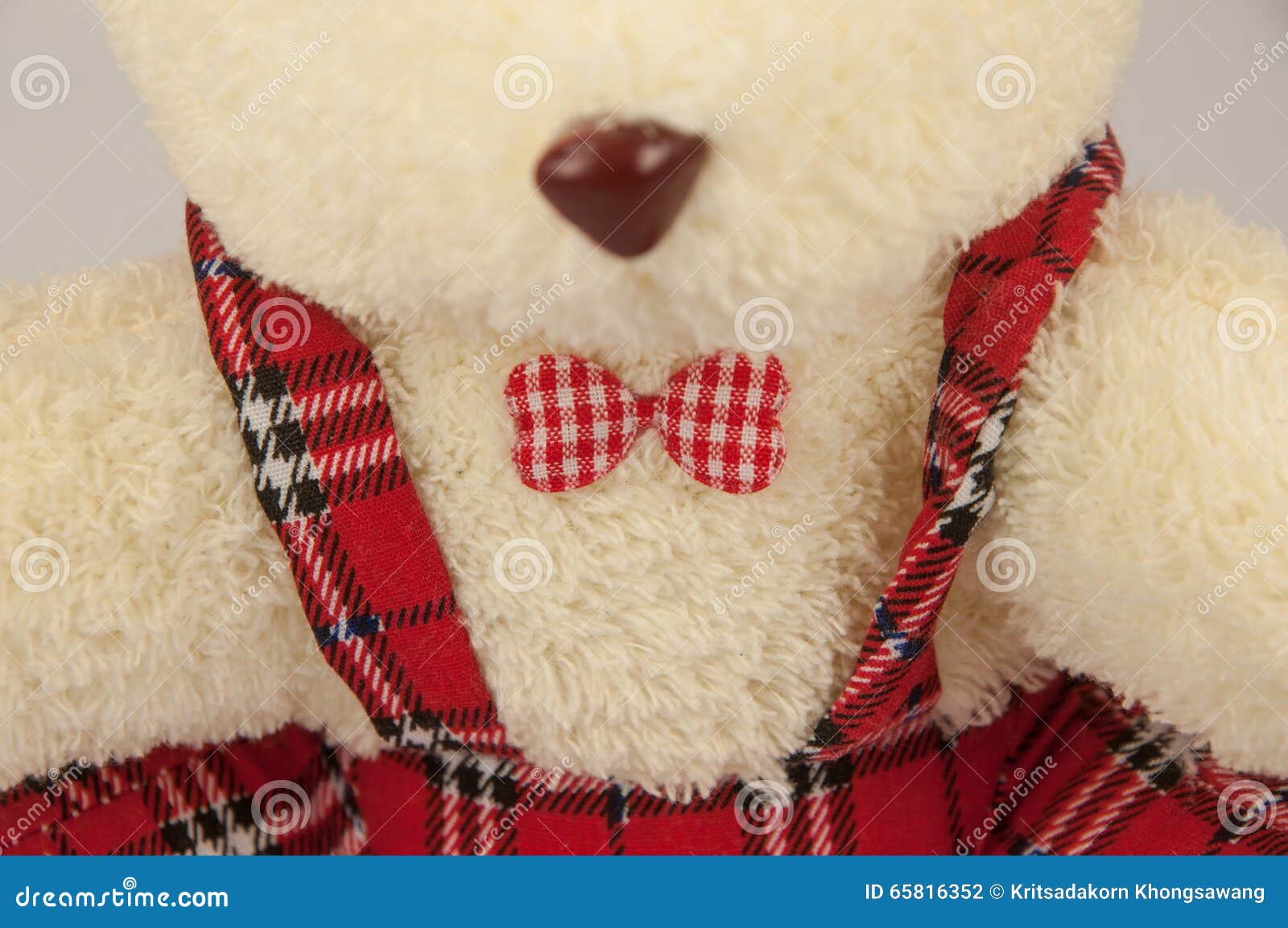 A Teddy Bear with Red Bow Tie Stock Photo Image of toys, color 65816352